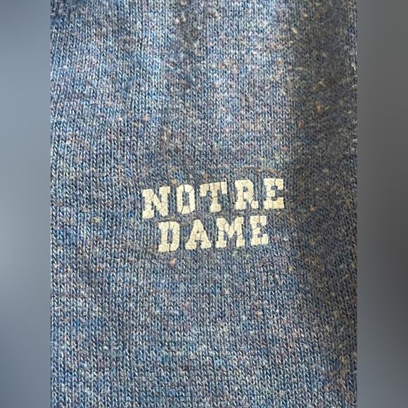 50s Vintage Navy Blue Notre Dame Rayon Knit Sweater - Picture 7 of 9